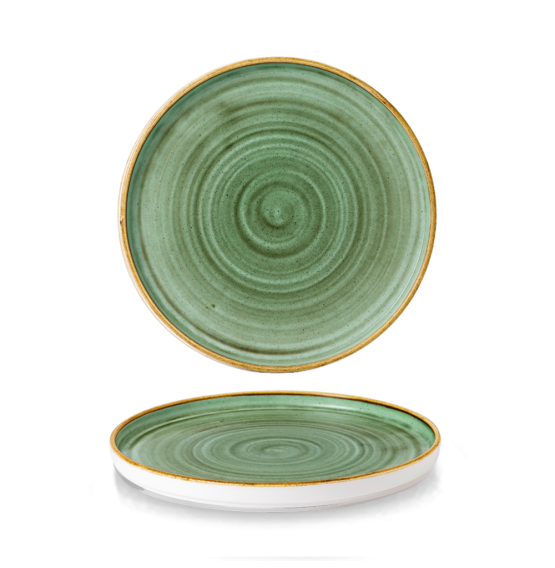 Stonecast Samphire Green Chefs' Walled Plate